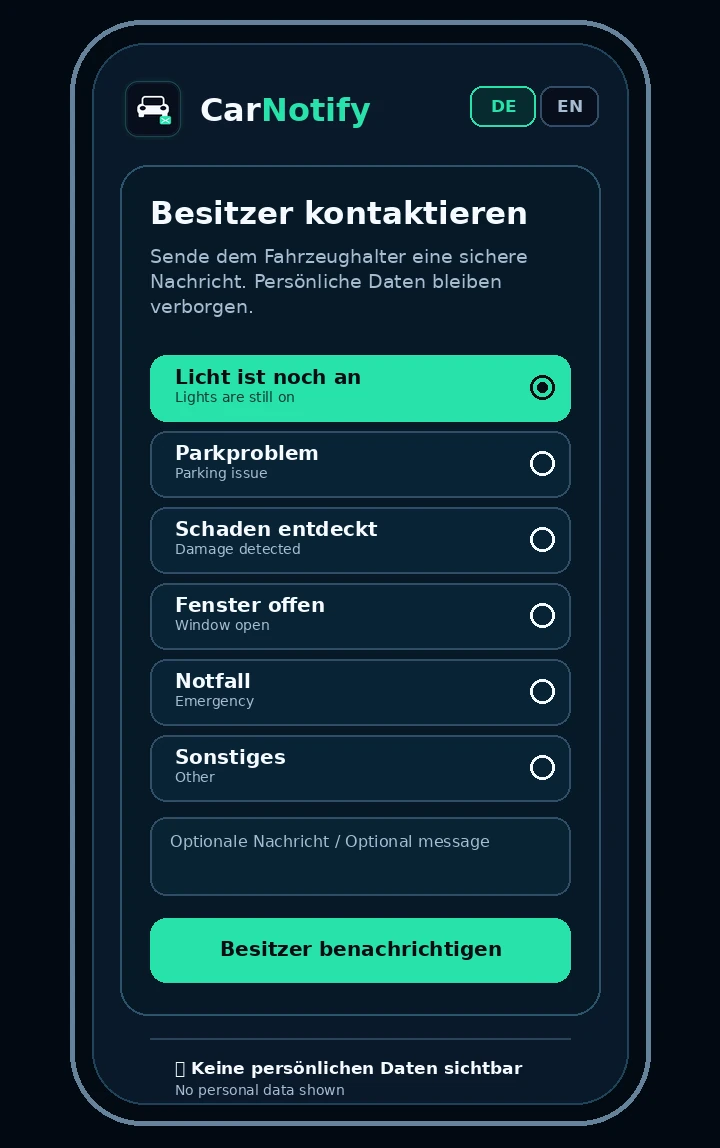 Was sieht die scannende Person?